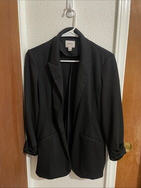 Nine West Black Open-Front Blazer